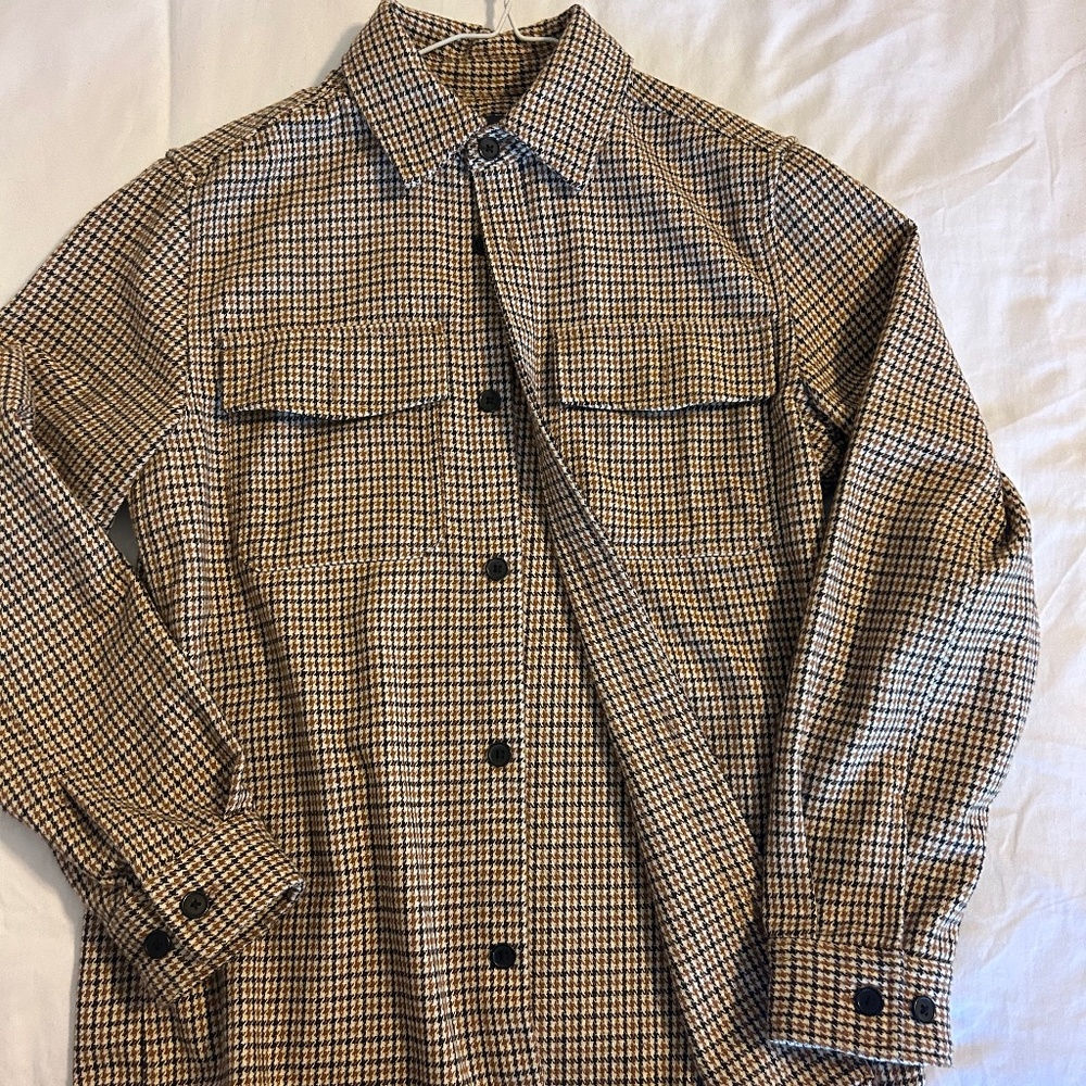 H&M Small Houndstooth warm shirt jacket Size Small Men